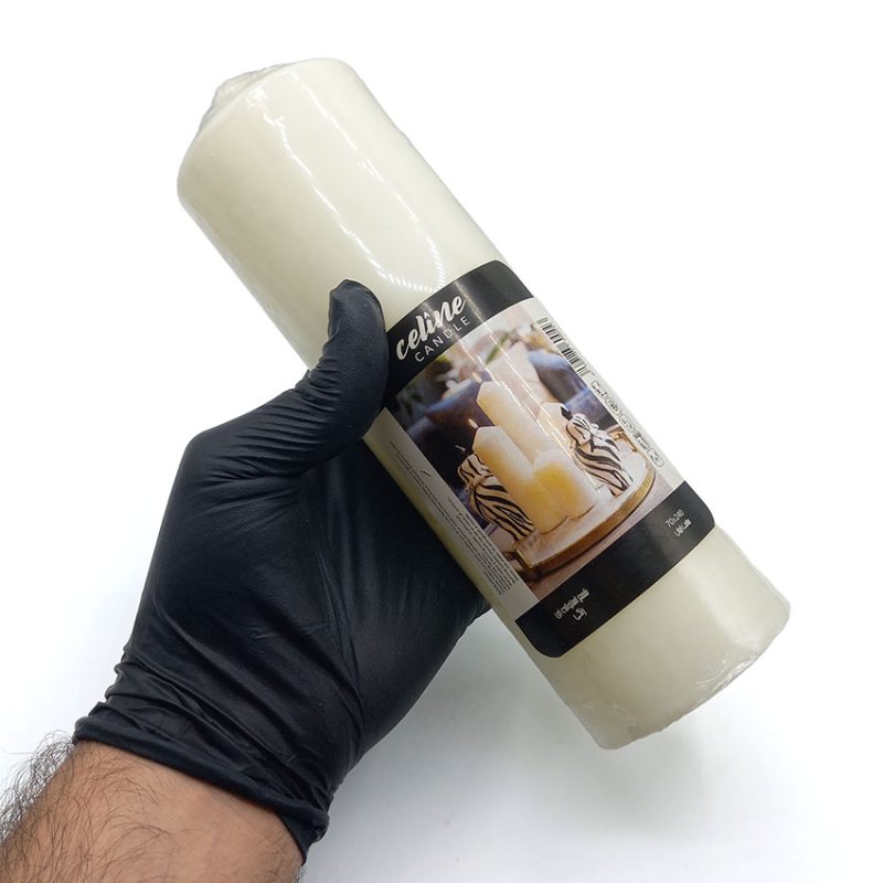 550007 شمع استوانه ای سفید ارتفاع 24