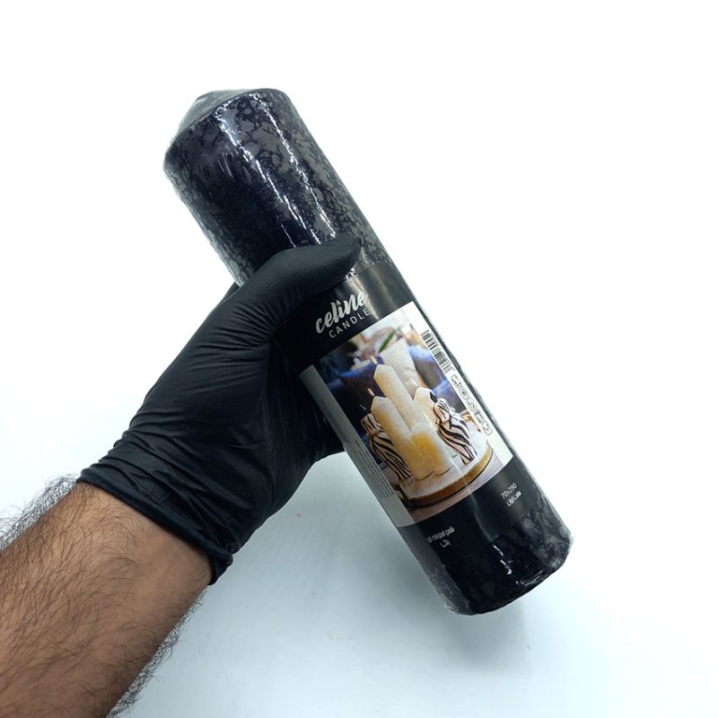 550012 شمع استوانه ای مشکی ارتفاع 28
