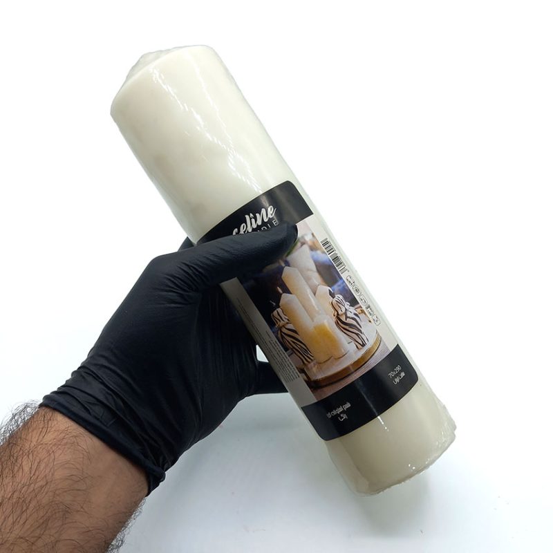 550010 شمع استوانه ای سفید ارتفاع 28