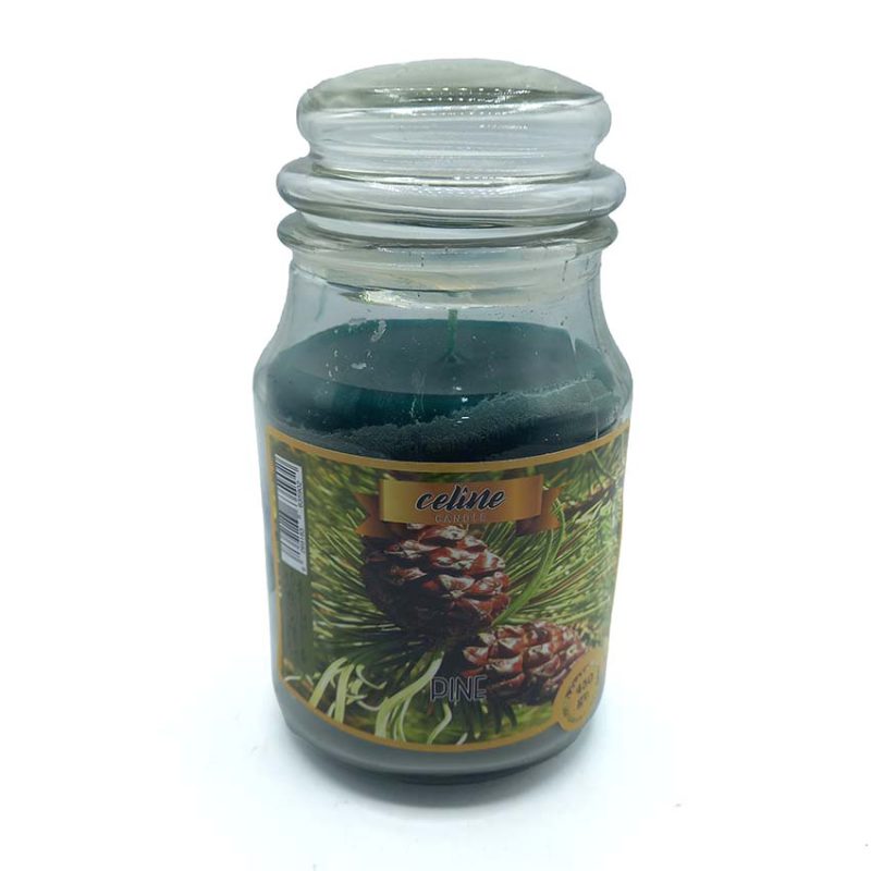 شمع معطر شیشه ای بزرگ سلین مدل کاج ( پین )