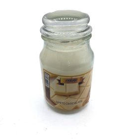 550089 شمع معطر شیشه ای بزرگ سلین مدل شکلات سفید ( وایت چاکلت )