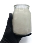 550089 شمع معطر شیشه ای بزرگ سلین مدل شکلات سفید ( وایت چاکلت )