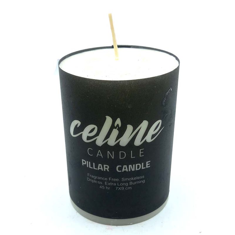 550112 شمع سلین مدل استوانه ای ابعاد 9در7 سانتیمتر
