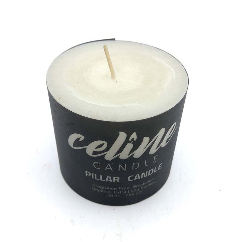 550111 شمع سلین مدل استوانه ای ابعاد 6در7 سانتیمتر