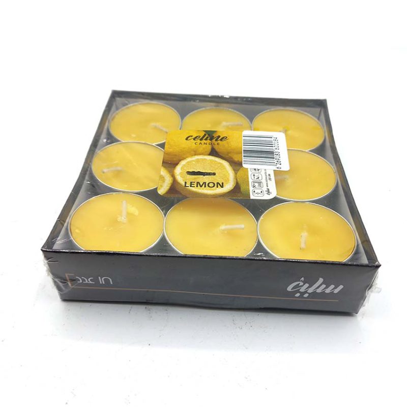 شمع سلین مدل وارمری 18 عددی لیمویی کد 550093