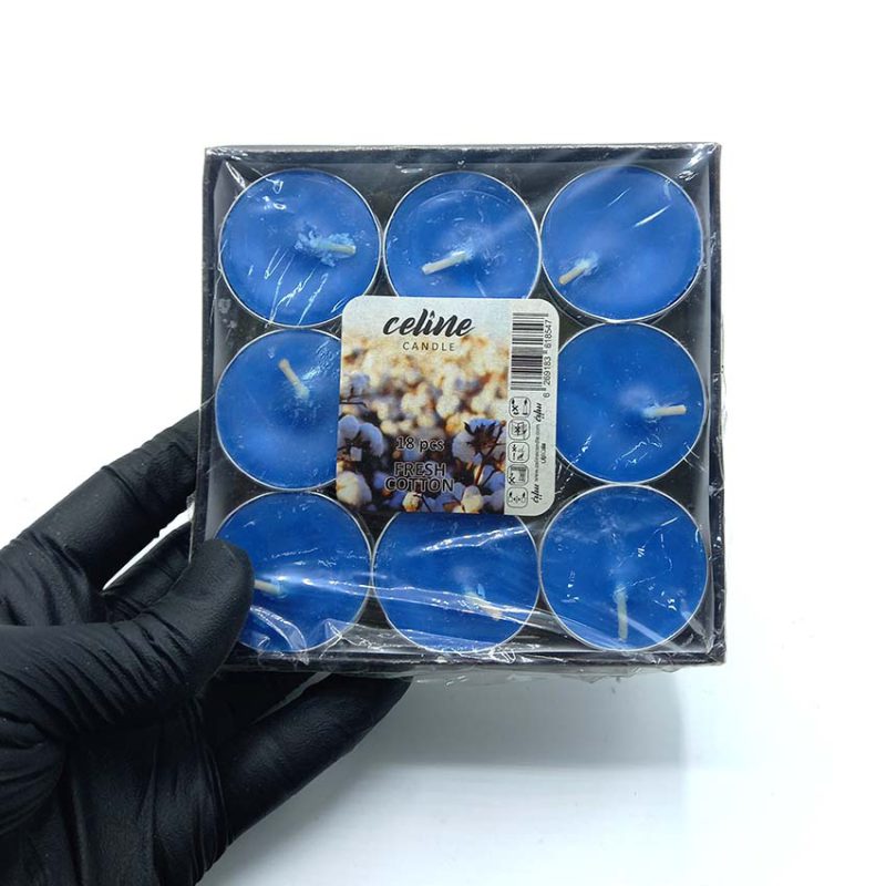 550095 شمع سلین مدل وارمری 18 عددی آبی