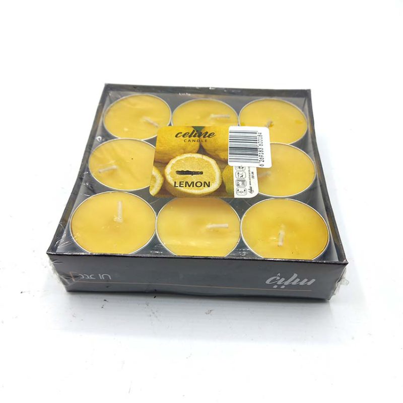 550099 شمع سلین مدل وارمری 18 عددی لیمویی