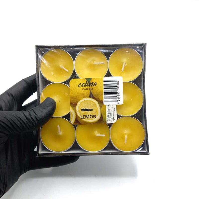 550099 شمع سلین مدل وارمری 18 عددی لیمویی