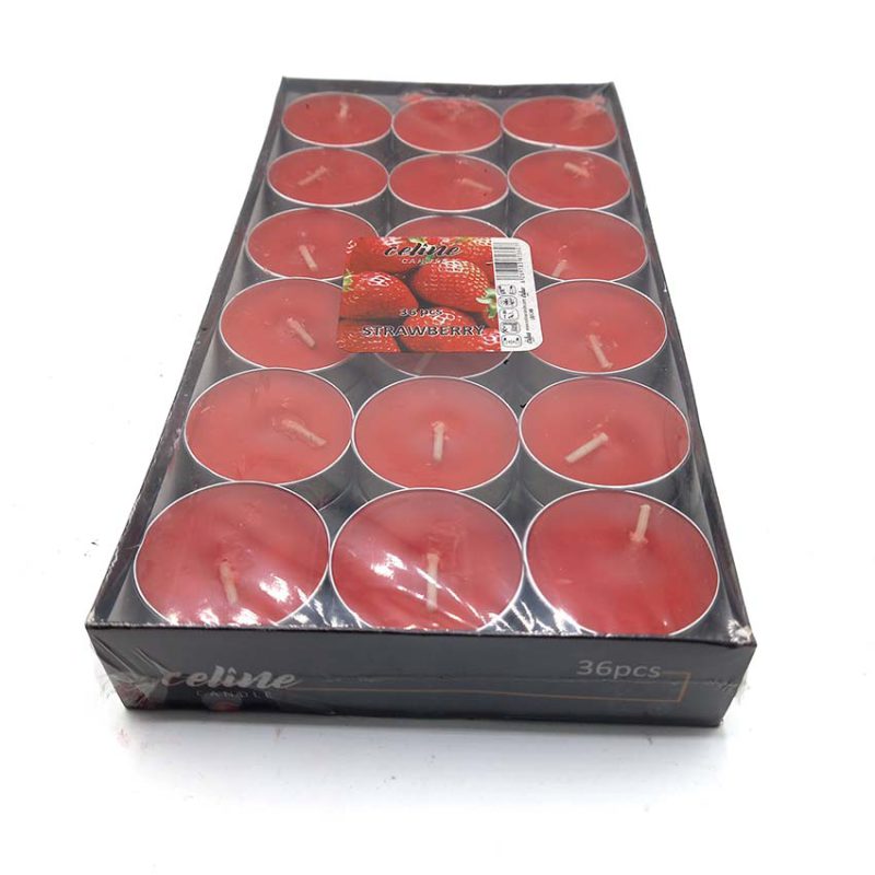 550102 شمع سلین مدل وارمری 36 عددی توت فرنگی