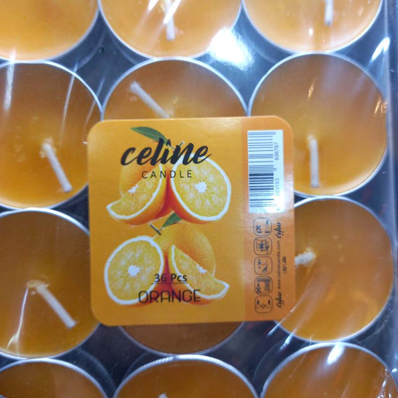 550104 شمع سلین مدل وارمری 36 عددی پرتقالی