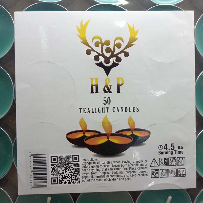 550108 شمع سلین مدل وارمری سبز 50 عددی