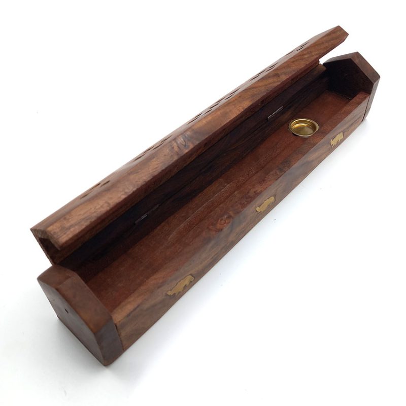 جاعودی چوبی طرح تابوتی طول 26cm کد 512028