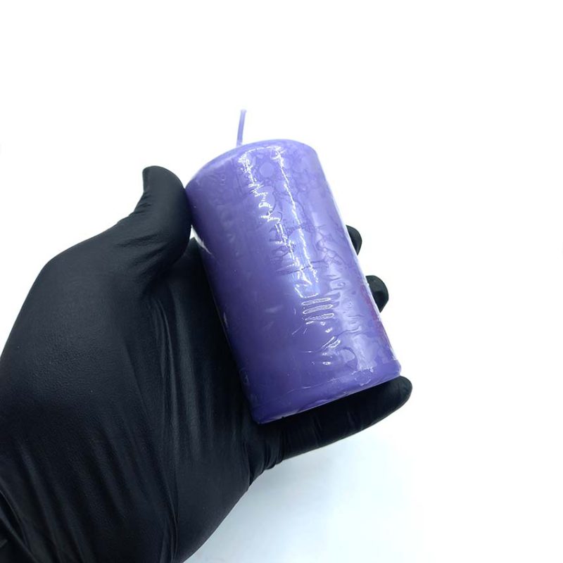 550017 شمع استوانه ای بنفش ارتفاع 11cm