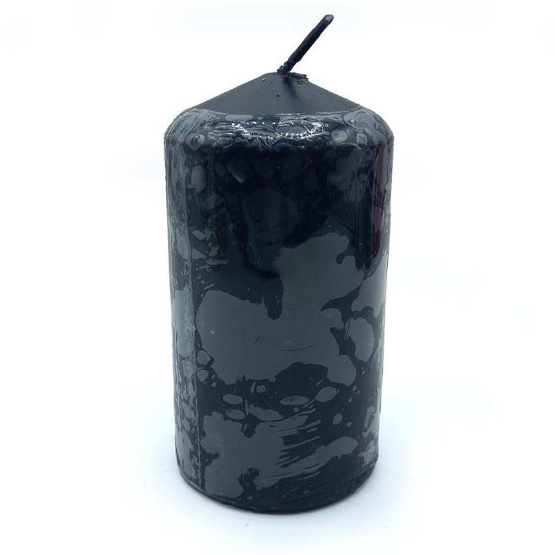 550015 شمع استوانه ای مشکی ارتفاع 11cm