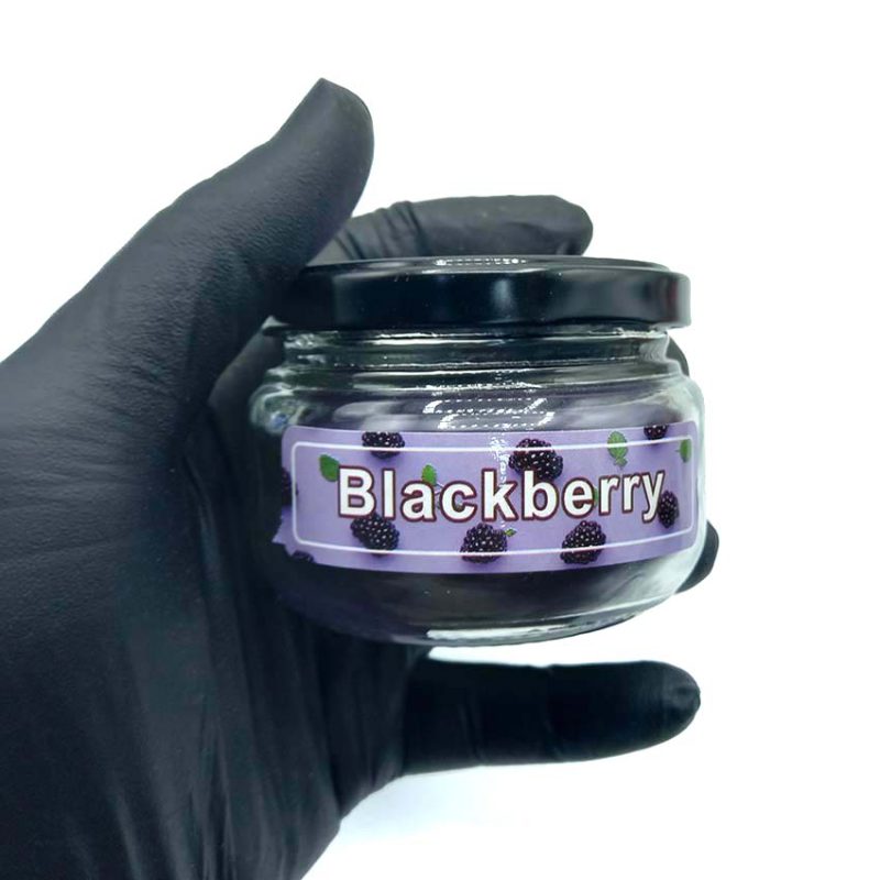 550069 شمع معطر شیشه ای درب فلزی پارمیس مدل شاه توت ( بلکبری )