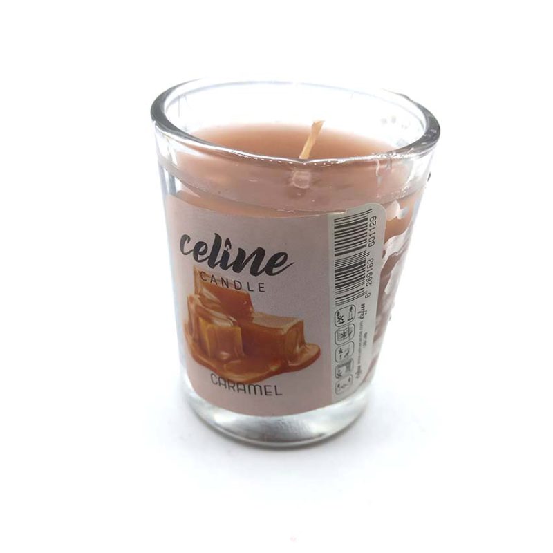 550026 شمع معطر شیشه ای شاتی سلین مدل کارامل 550025 شمع معطر شیشه ای شاتی سلین مدل شکلات سفید