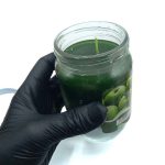 550038 شمع معطر شیشه ای درب فلزی سلین مدل سیب ( اپل )