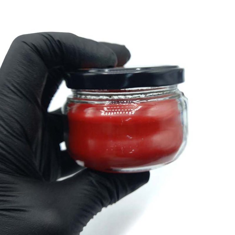 550064 شمع معطر شیشه ای درب فلزی پارمیس مدل توت فرنگی ( استاروبری)