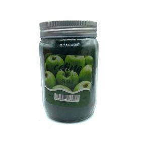 550038 شمع معطر شیشه ای درب فلزی سلین مدل سیب ( اپل )