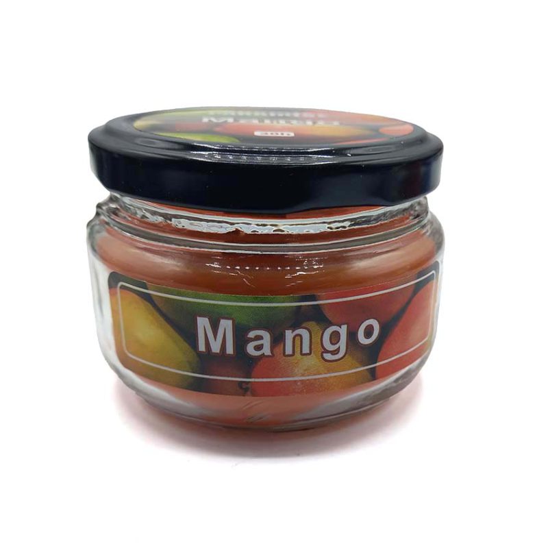 شمع معطر شیشه ای درب فلزی پارمیس مدل انبه ( منگو )کد550068