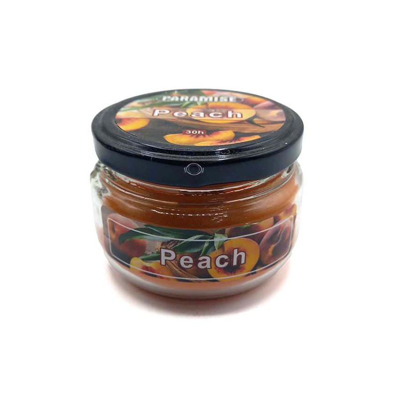 550053 شمع معطر شیشه ای درب فلزی پارمیس مدل هلو ( پچ )