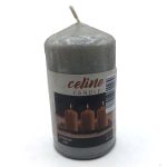 550016 شمع استوانه ای طوسی ارتفاع 11cm