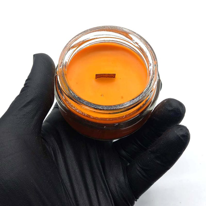 550053 شمع معطر شیشه ای درب فلزی پارمیس مدل هلو ( پچ )