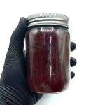 550041 شمع معطر شیشه ای درب فلزی سلین بزرگ مدل کیک مربا ( چری پای)