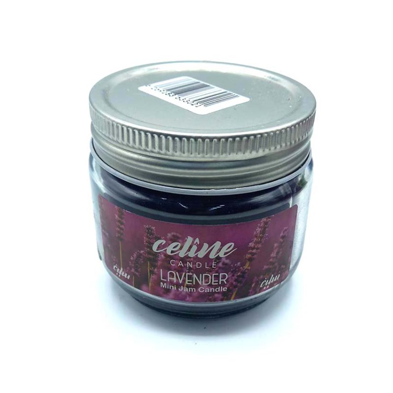 550033 شمع معطر شیشه ای درب فلزی سلین مدل اسطوخودوس ( لوندر )