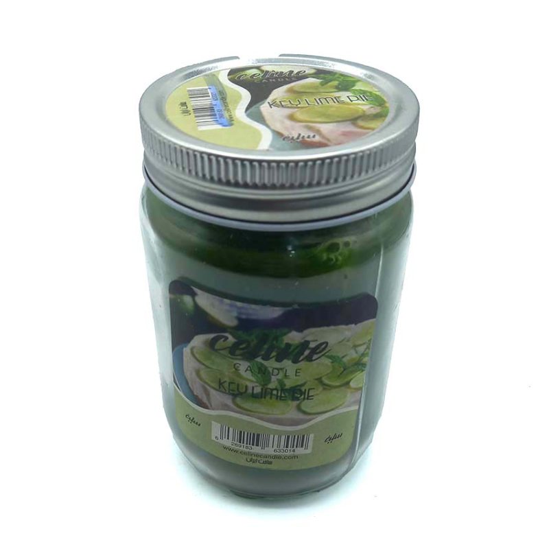 550046 شمع معطر شیشه ای درب فلزی سلین بزرگ مدل لیمو ترش