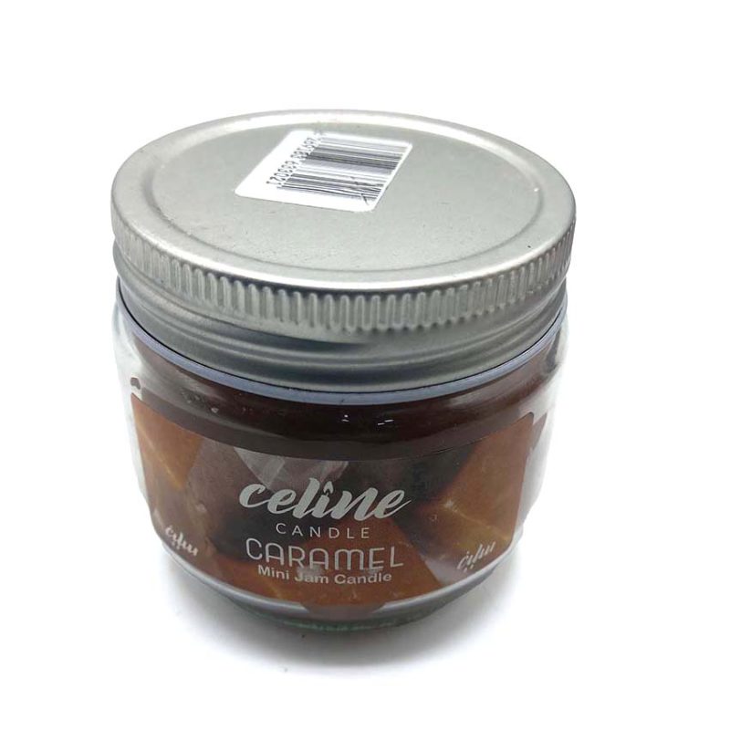550034 شمع معطر شیشه ای درب فلزی سلین مدل کارامل