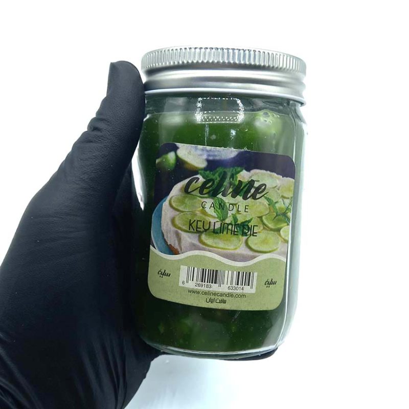 550046 شمع معطر شیشه ای درب فلزی سلین بزرگ مدل لیمو ترش