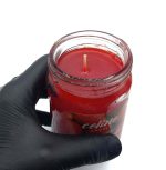 550045 شمع معطر شیشه ای درب فلزی سلین بزرگ مدل توت فرنگی( استاروبری )