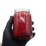 550045 شمع معطر شیشه ای درب فلزی سلین بزرگ مدل توت فرنگی( استاروبری )
