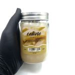 550044 شمع معطر شیشه ای درب فلزی سلین بزرگ مدل شکلات سفید ( وایت چاکلت)