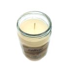 550044 شمع معطر شیشه ای درب فلزی سلین بزرگ مدل شکلات سفید ( وایت چاکلت)