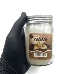 550043 شمع معطر شیشه ای درب فلزی سلین بزرگ مدل وانیل