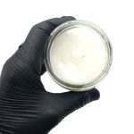 550043 شمع معطر شیشه ای درب فلزی سلین بزرگ مدل وانیل