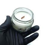 شمع معطر شیشه ای درب فلزی پارمیس مدل یاس ( جاسمین)