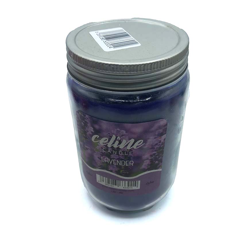 99 550040 شمع معطر شیشه ای درب فلزی سلین بزرگ مدل اسطوخودوس ( لوندر )