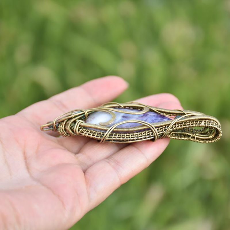 گردنبندسنگ آمیتیست کد 320101