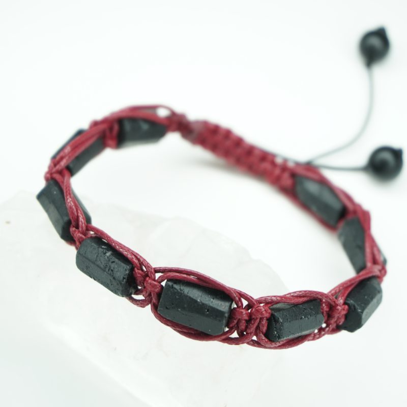 دستبند سنگ تورمالین راف کد 310195