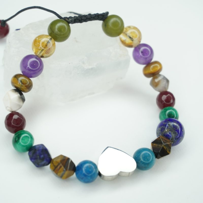 دستبند هفت چاکرا خرجکار ایتیل قلب کد310209