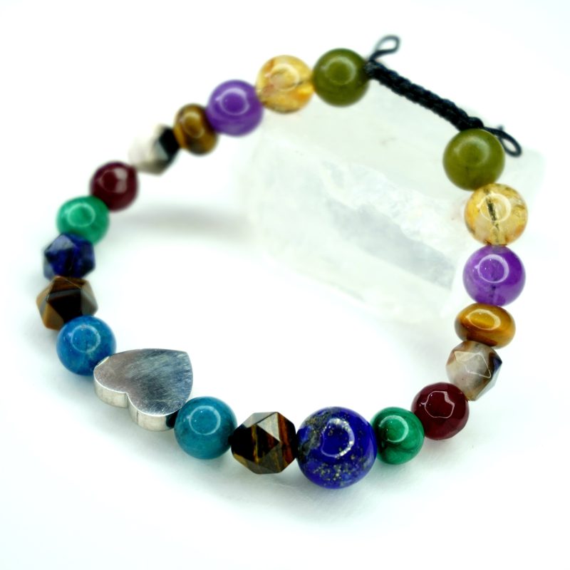 دستبند هفت چاکرا خرجکار ایتیل قلب کد310209