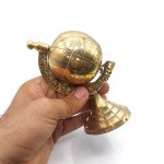 کره زمین برنجی هندی ارتفاع 14cm کد 210038
