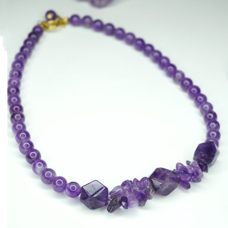 گردنبند سنگ آمیتیست کد 310183