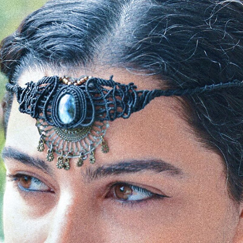 گردنبند سنگ لابرادوریت ماداگاسکار کد 320107