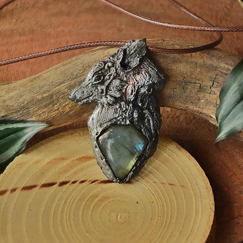 گردنبندسنگ لابرادوریت ا320087