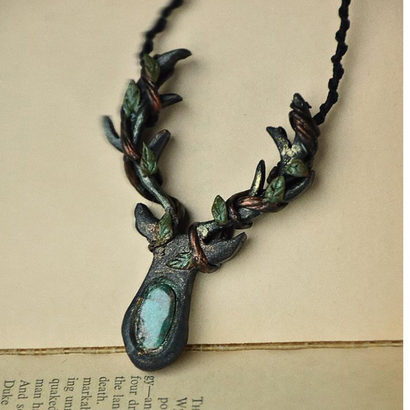 گردنبند فیروزه نیشابور چوبی کد 320085