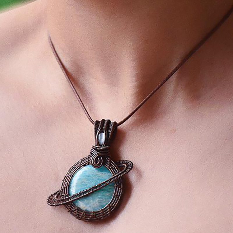 گردنبند سنگ آمازونیت کد320093